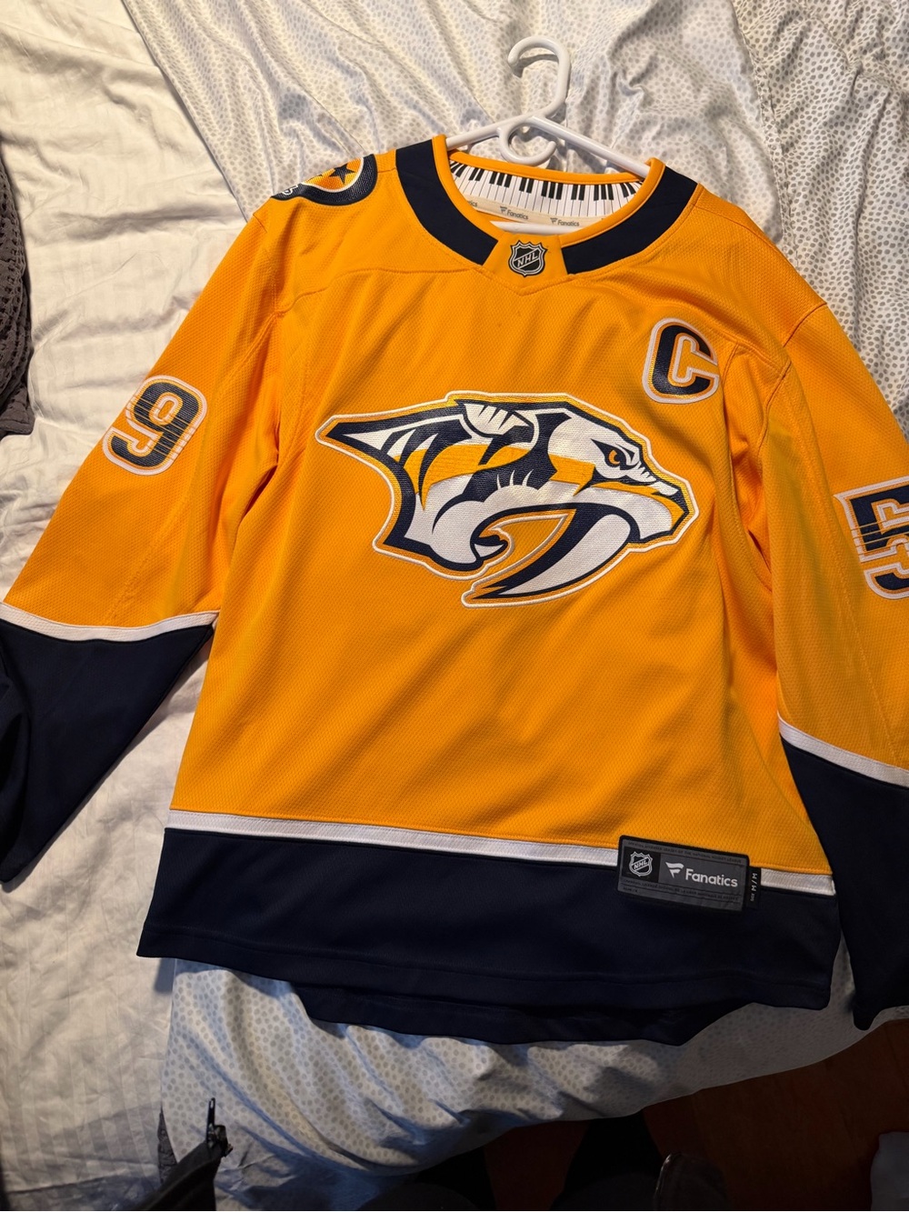 Fanatics Gold and Navy NHL Jersey with NHL Crest